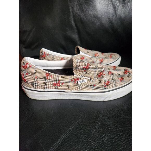 Vans Glen Plaid Floral Embroidered Slip-On 9 Men's/10.5 Women's - Picture 5 of 8
